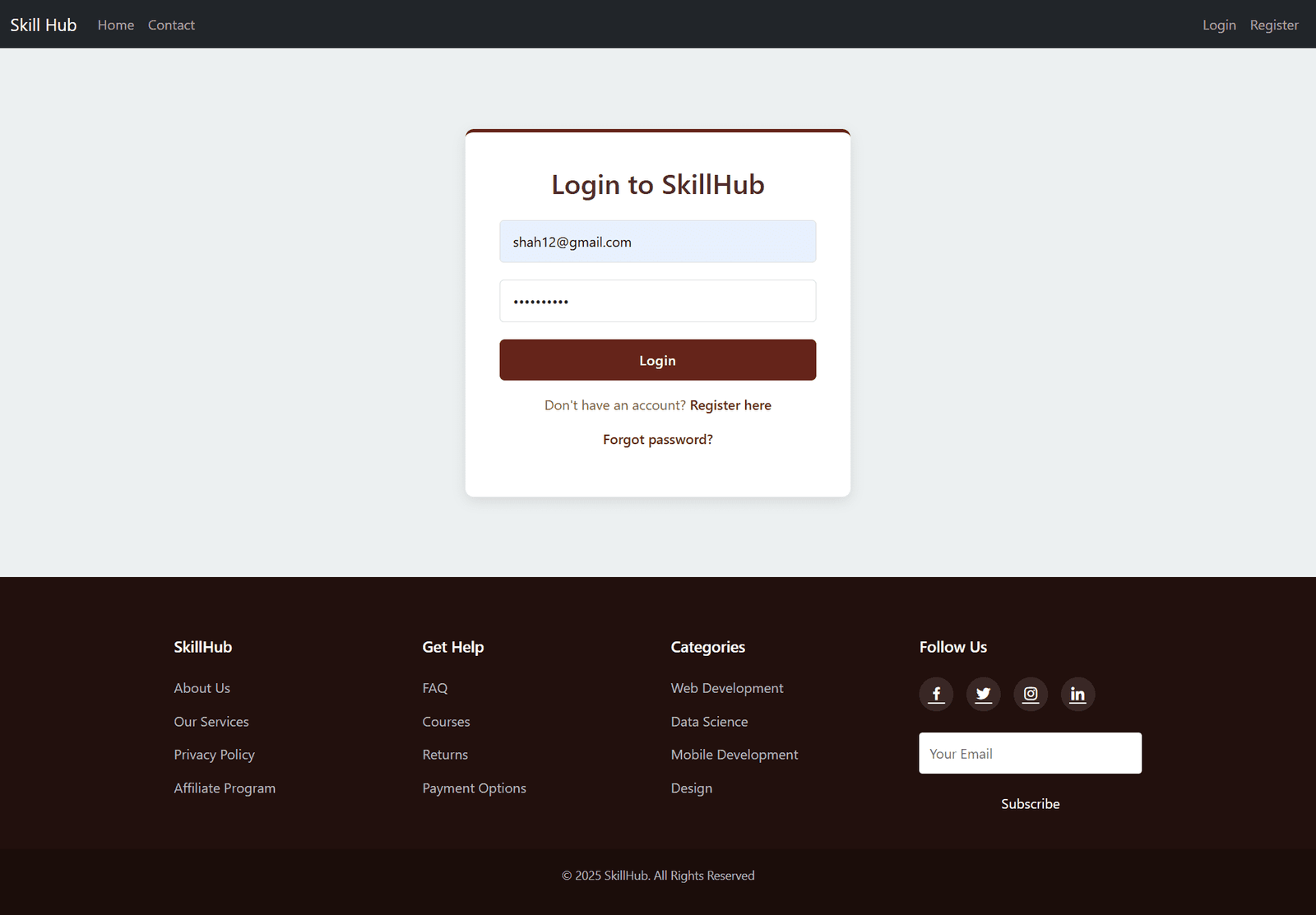 screencapture-localhost-SKILLHUB-login-php-2025-12-22-21_44_21
